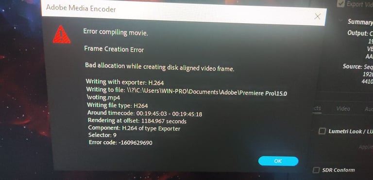 Lỗi Import video bị mất hình trong Adobe Premiere Pro 2019