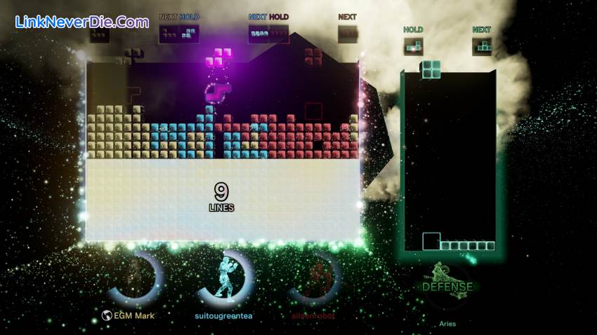 Hình ảnh trong game Tetris Effect (screenshot)